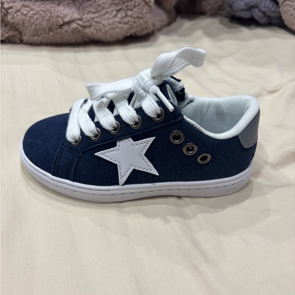 Denim Kids Sneakers with White Star